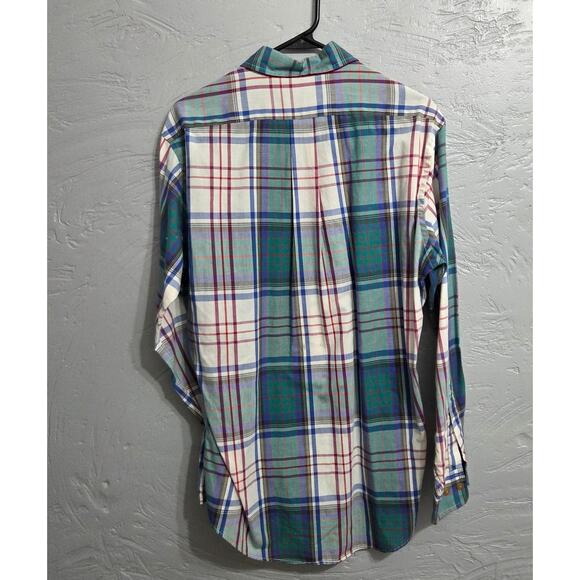 Chaps Ralph Lauren Mens Button front Plaid Casual Shirt Size Medium - Picture 3 of 6